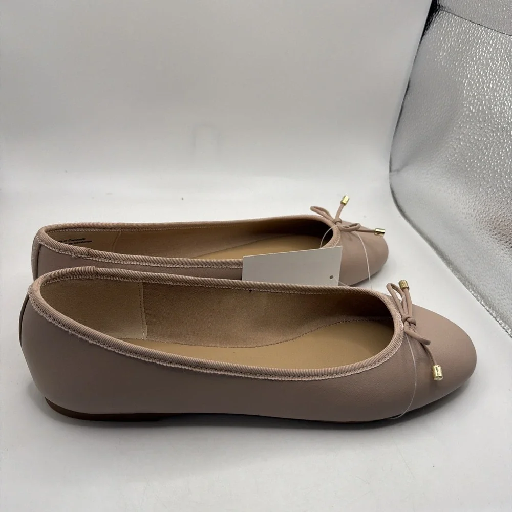 Ted Baker Classic Genuine Leather Pink Ballet Shoes Size 8.5 New